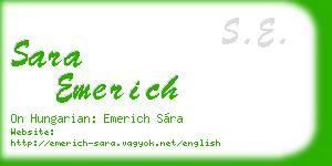 sara emerich business card